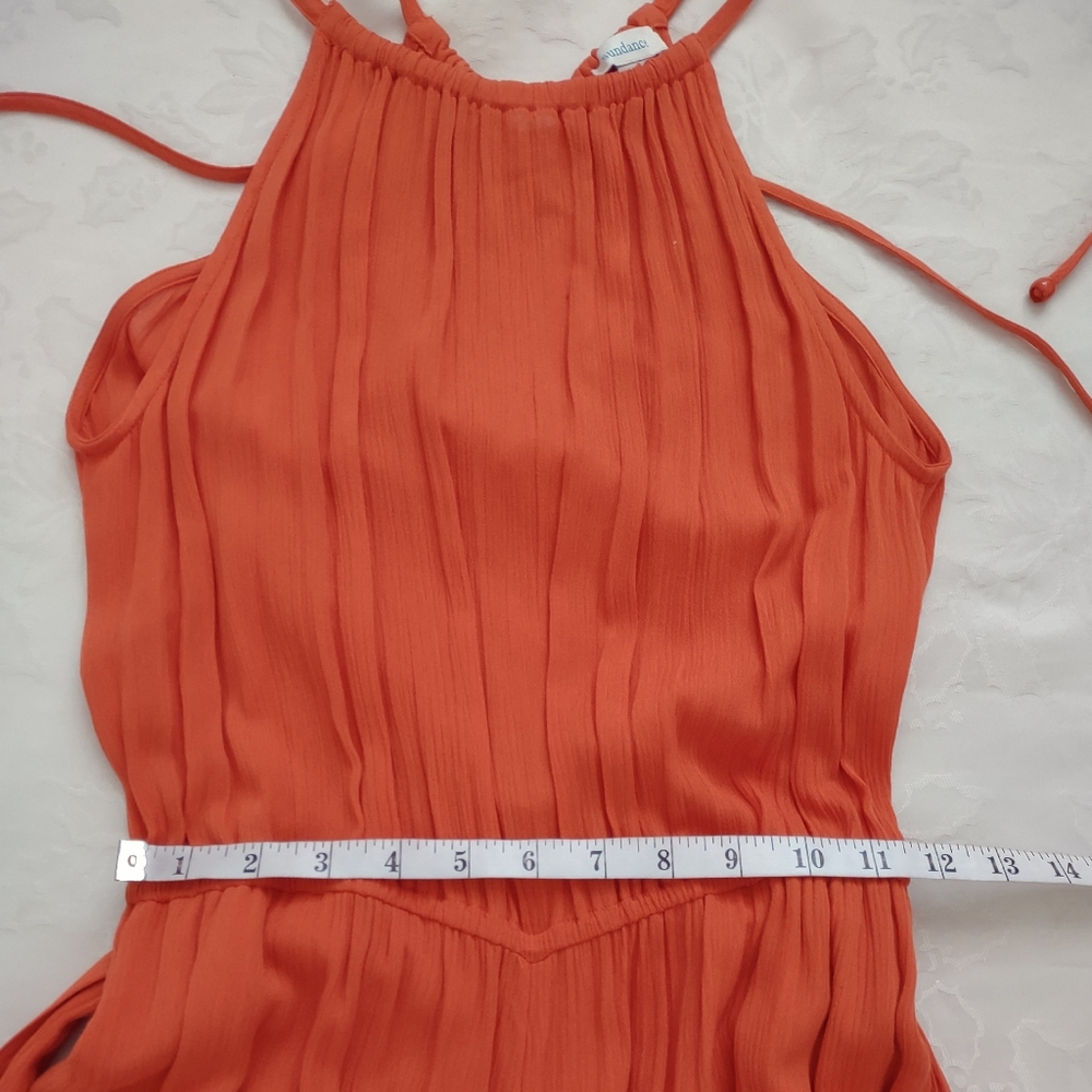 Sundance halter belted jumpsuit wide leg Pockets - Picture 4 of 13